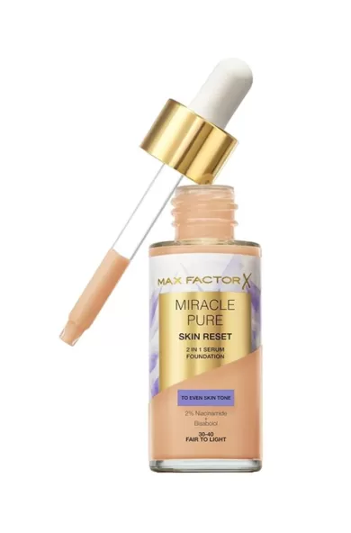 Max Factor Miracle Pure Tinted Serum Foundation - 30-40 Fair To Light