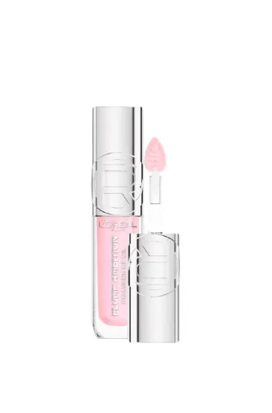 L’Oréal Paris Plump Ambition Hyaluron Lip Oil, 24HR Hydration and Volumizing Shine - 101 Crystal Clear 