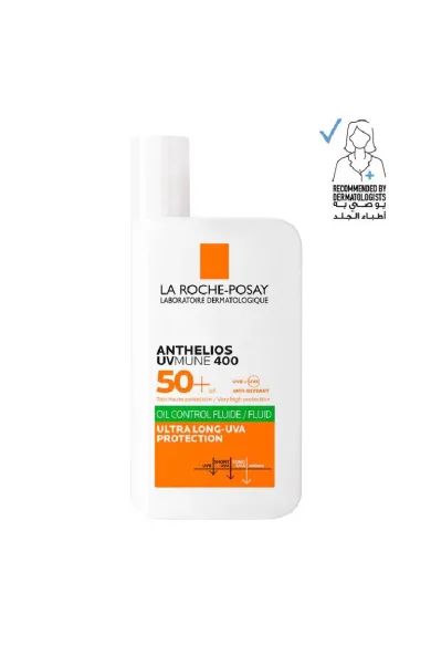 LA ROCHE-POSAY Anthelios UVMune 400 Oil Control Invisible Fluid Sunscreen SPF 50+ for Oily Skin 50ml