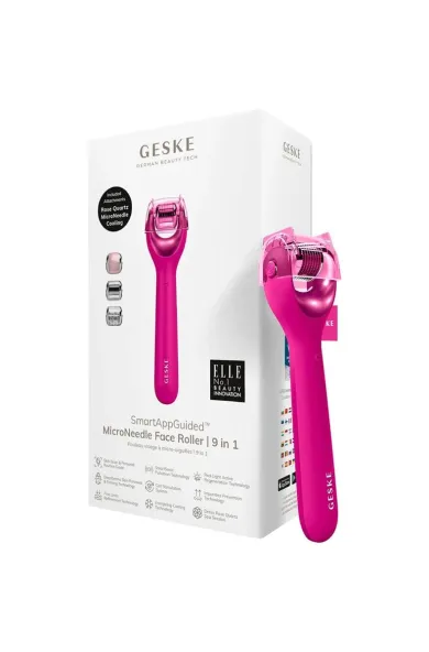 Geske MicroNeedle Face Roller | 9 in 1 - Magenta