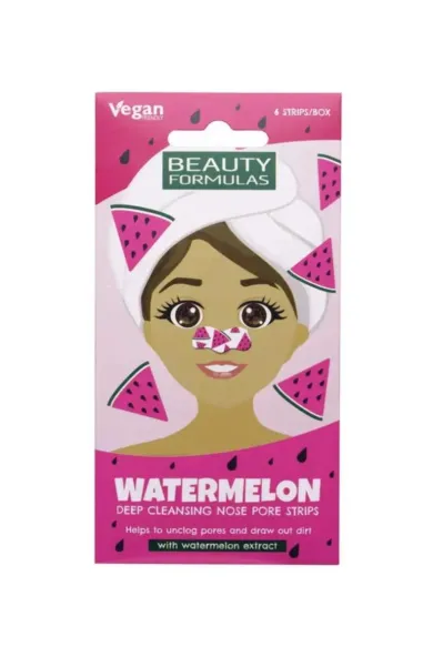 Beauty Formulas Watermelon Deep Cleansing Nose Pore Strips - 6 Strips
