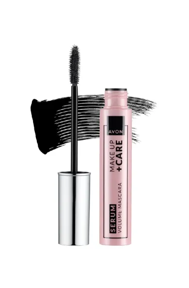 Avon Make Up Plus Care Serum Volume Mascara Blackest Black