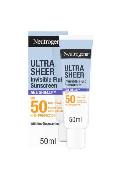Neutrogena Ultra Sheer Invisible Fluid Sunscreen Age Shield SPF50 - 50ml