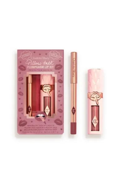 Charlotte Tilbury Mini Pillow Talk Plumpgasm Lip Liner and Lip Gloss Set - Pillow Talk Medium