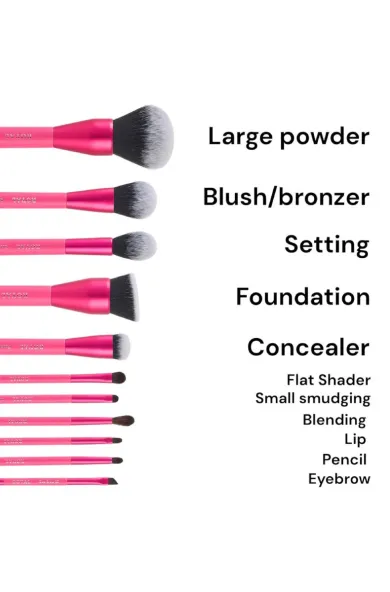 ROYAL COSMETICS Hot Pink-11 piece brush set