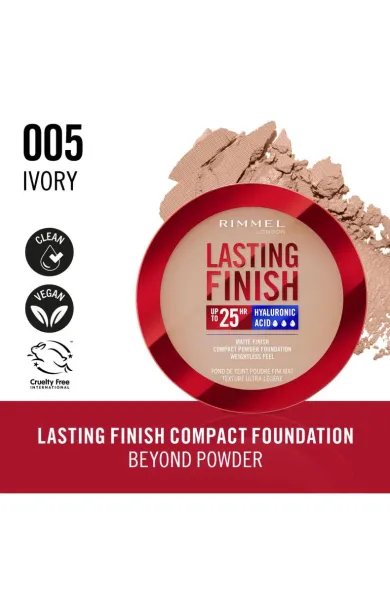 Rimmel Lasting Finish 25h Compact Powder Foundation - 005 Ivory