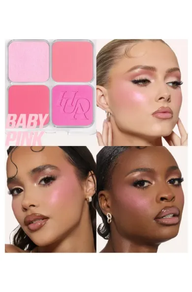 Huda Beauty Blush Filter Blurring Blushlighters Palette - Baby Pink