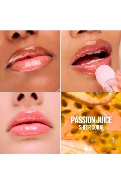 Maybelline New York Lifter Oil-in-Gel Lip Gloss with Hyaluronic Acid 003 Passion Juice - Sheer Coral