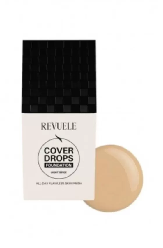 Revuele Cover Drops All Day Flawless Skin Finish Foundation - Light Beige