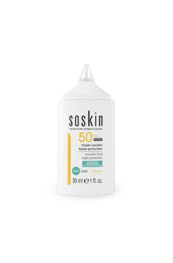SOSKIN SPF50 POCKET INVISIBLE FLUID HIGH PROTECTION