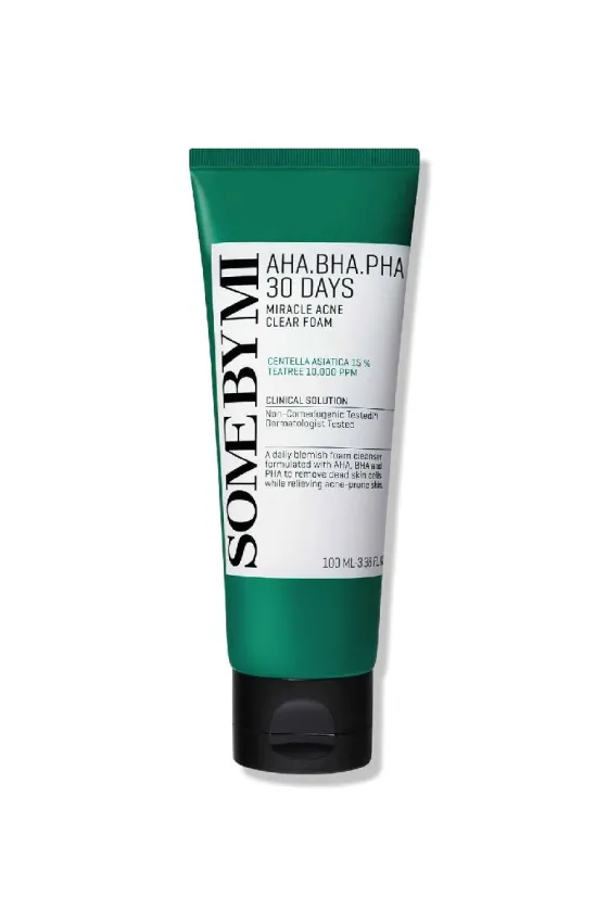 SOME BY MI AHA-BHA-PHA 30 DAYS MIRACLE ACNE CLEAR FOAM 100ml