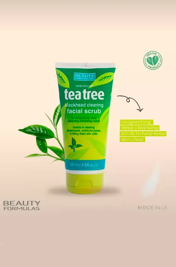 BEAUTY FORMULAS TEA TREE FACIAL SCRUB